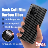 5Pcs/lot Xiaomi Mi 11 Lite 9T 10T 11T 12T 13T Poco F3 F4 F5 X3 X4 X5 M3 M4 Pro Redmi Note 8 9 9S 10 10S 11 11S 12 12S 13 9A 9C 10C 12C 13C Carbon Fiber Back Protector Film