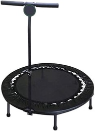YFDM Silent Mini Trampoline With Adjustable Handle Bar Fitness Trampoline Bungee Rebounder Jumping Cardio Trainer Workout for Adults or Kids (Color : black-Strawberry Cake7)