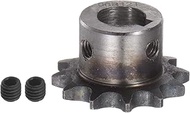 HARFINGTON 06B Roller Chain Sprocket 12T Pitch 3/8" 14mm Bore A3 Carbon Steel Motor Drive Gear