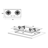 เตาฝัง Mex MX712M