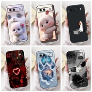 Cute Cartoon Casing For Google Pixel 8a Case GKV4X G6GPR G8HHN G576D Pixel8A Silicone Cover Rabbit C