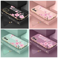 case Huawei P20 P20 Pro P20 Lite P30 P30 Pro P30Lite Straight edge electroplated TPU peach blossom tassel phone case