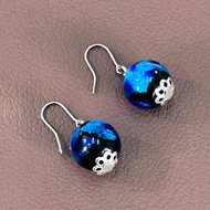 螢光玻璃耳環 醫療級不鏽鋼 來自沖繩直送