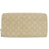 二手LOUIS VUITTONZippy 皮夾 Monogram Minilan M95310 米色長版皮夾 LV 0045