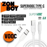ZONBOY 100W USB Type C SuperVooc Cable Micro USB Kabel 65W 80W VOOC Charge Data 6A PD QC Cabo Charger Fast Charging OPPO