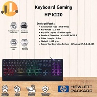 KEYBOARD GAMING HP K120 MEMBRANE KEYBOARD WITH CHOCOLATE KEYCAPS RGB
