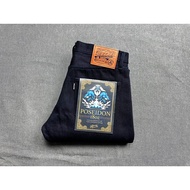 Adelaide Denim 18oz "POSEIDON" Unsanforized Indigo x Mud Brown Redline Selvedge