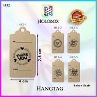 Hangtag|Kraft Hangtag|Hangtag thank you|4x7.8|H32