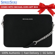 Michael Kors Handbag In Gift Box Crossbody Bag Jet Set Large Crossbody Black / Silver # 35F8STTC9L