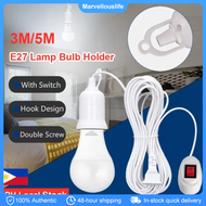 LED Pendant Light Head Bulb Socket E27 Lamp Holder Extension Pendant Light Power Cord with ON/OFF Sw