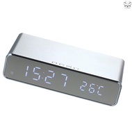 Multifunctional Wireless Charging Device LED Digital Clock with Calendar for Home Office Dormitory