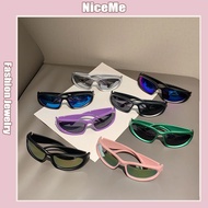 Y2K Fashion Sunglasses Men's And Women's Cycling Glasses Trendy Hip-Hop Sunglasses Spek Mata Hitam 墨