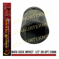 TEKIRO Impact Socket Mata Sock Impact Impak 1/2" DR 6pt 21mm 21 mm