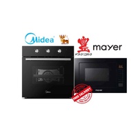 MIDEA MBI-65M40-SG 60CM BUILT-IN OVEN 82L + Mayer MMWG25B 38 cm Built-in Microwave Oven with Grill-FREE Installation