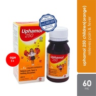 Uphamol Children Suspension (orange) 250mg 60ml - age above 1 (relieves pain & fever)