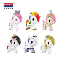 Balody Mini Blocks Cute Tokidoki Cartoon Figure Unicorn Anime Building Toy DIY Hourse Juguetes for K