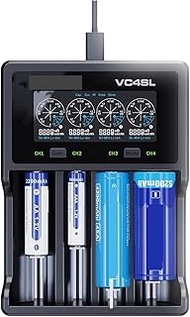 USB C 18650 Charger Battey QC3.0 Rechargeable Li-ion Battery Quick Charge 18700 20700 26650 21700 AA