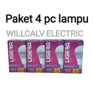 CAHAYA 4 PC Package LIGERA Gold LED Lamp 23W White Light Bulb 6500K E27
