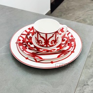 Spanish Nordic Ceramic Plate Set Chinese Red Bone Porcelain Foreign Trade Hotel Wedding Beef Plate