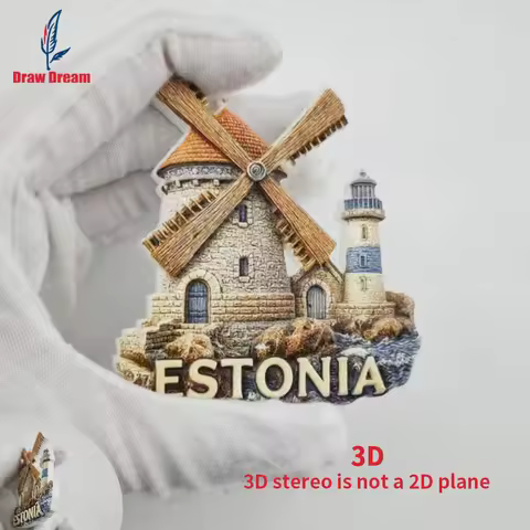 1Pc Estonia Fridge Magnet, World Travel Souvenir Collection, Suitable for Home and Office Decoration