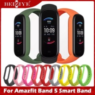 สาย ซิลิโคน for Amazfit Band 5 สายรัดข้อมือ Replacement WristStrap for Xiaomi Huami Amazfit Band 5 สายนาฬิกา band 5 สาย Silicone Bracelet for amazfit band 5 Smart Band