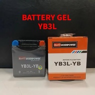 YOSHIPOWER YB3L BATTERY GEL Y110 Y100 Y125 RXZ TZM DT125 NSR TMX DAGGERRG RG SATRIA DINAMIK KRISS KH