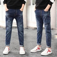 IENENS 4-11 Years Kids Boys Clothes Slim Straight Jeans Children Denim Clothing Long Pants Spring Au