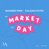 Bunting Flag Pastel Banner Market Day Custom Rainbow Polos Art 7 4 Karton Per 9 Huruf Bulanan Khitan