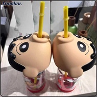 MUNDAN Crayon Shin-chan Water Cup, Kawaii Good-looking Doraemon Cup, Cute Straw Drinking Utensils
