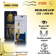 LCD G0LDEN CR0WN REALM3 C55 / OPP0 A58 4G / A98 5G / F23 5G / A79 5G / A1 2023 / NARZ0 N55 TOUCHSCRE