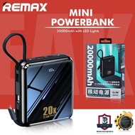 REMAX RPP-51 22.5W Super Fast Charging Powerbank Built In Cable Powerbank 20000mAh with LED Lights RPP51