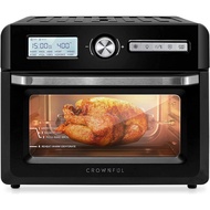 CROWNFUL 19 Quart Air Fryer Toaster Oven, Convection Roaster With Rotisserie &amp; Dehydrator, 10-In-1 Countertop Oven