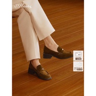 73hours Women's Shoes Fengdi Movement Spring Autumn British Style Retro Small Leather Shoes Brown Lo