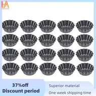 20Pcs Non-Stick Cake Pan Mold Pizza Cake Muffin Mold Pattern Cake Mold Egg Tart with Ruffled Edge,Bakeware Pie Tins for Toaster Oven