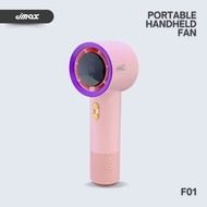 JMAX พัดลมมือถือขนาดพกพาF01 มี3สี ความเร็วสูงปรับได้ 199 ระดับ ชาร์จไฟ มีจอ LEDบอกแบตเตอรี่ แสดงกำลั