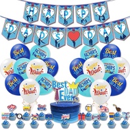 Happy Fathers Day Party Set Balloons Banners Cake Inserts Father’s Day  Decoration Supplies