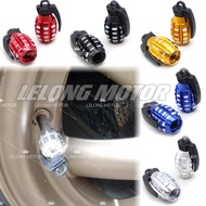 1set-2pcs TUBELESS CAP BOMB CAR MOTORCYCLE BICYCLE Tire Valve Cap Tyre Cap Penutup Tube Angin Tube V