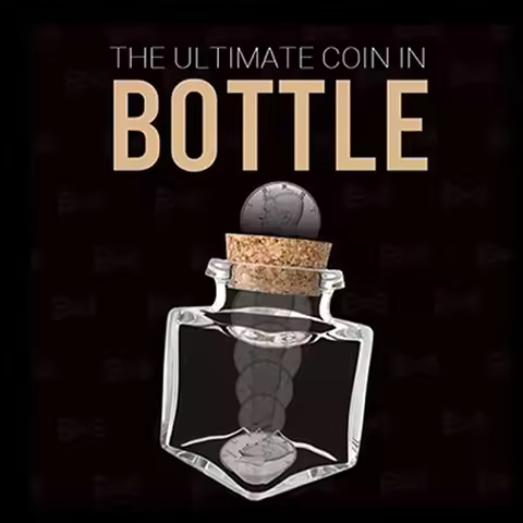 Bottle by Mickael Magic Tricks Ultimate Coin-in-Bottle Coin Penetrate into Glass Bottle Close Up Ill