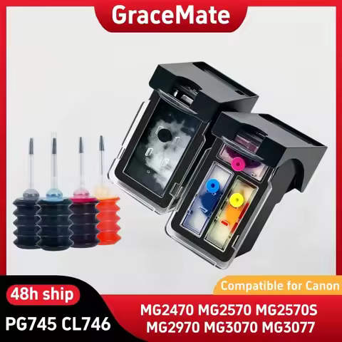 PG745 CL746 Refillable for Canon Ink Cartridge PG 745 CL 746 XL for Pixma MG2470 MG2570 MG2970 IP287