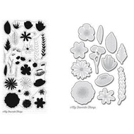 My Favorite Things Clear Stamps And Die - Rustic Wildflowers CS-229 n MFT-1191