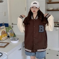 Just Jacket - Varsity BIG Size (S - 6XL) B LOGO Initial Name Baseball Bomber Jacket Oversized XL XXL