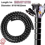 SNOWOY1OY2H Cable Sleeve Cover, Flexible Spiral Wire Protector, 8/10/16/22mm Cable Sleeves