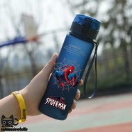 ✨Printed Name✨560ml Air Spiderman Iron Man Avengers Pattern Rollover Children's Water Bottle Water B