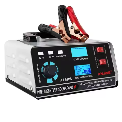 400W Car Battery Charger, 12V(0-30A) 24V(O-17A) Battery Trickle Charger Automotive Battery Maintaine