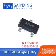 100PCS SI2302 Silk Screen Printing A2SHB SOT-23 Current 20V 3A Field Effect Tube MOSFET 2302P/E
