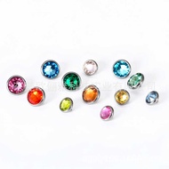 Shijia Huazi Earrings Snail Stud Earrings F136 Implant Grade Titanium Alloy Flat Bottom Hemming Diam