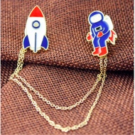 Brooch pin Women's Accessories | Hijab Blazer | Astronaut Rocket Motif