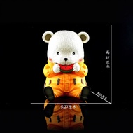 One Piece Super Huge GK Fun King Eat Melon Crowd Eat Watermelon Bebe Bear Figure Ornaments