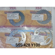 SSS 428 REAR SPROCKET YAMAHA RXZ / LC135 / Y125Z / Y100 ( 100% ORIGINAL SSS )