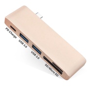 USB ฮับ C ไปยัง TF ตัวอ่าน SD ตัวรวมปลั๊กไฟ3.0 PD Thunderbolt Bolt 3 USB C ฮับต่อพ่วงสำหรับ Macbook New Pro Air 12 15 16 2020 A2289 A2338 2021 Pro สำหรับ Macbook